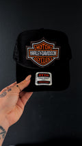 Classic orange XL patch trucker