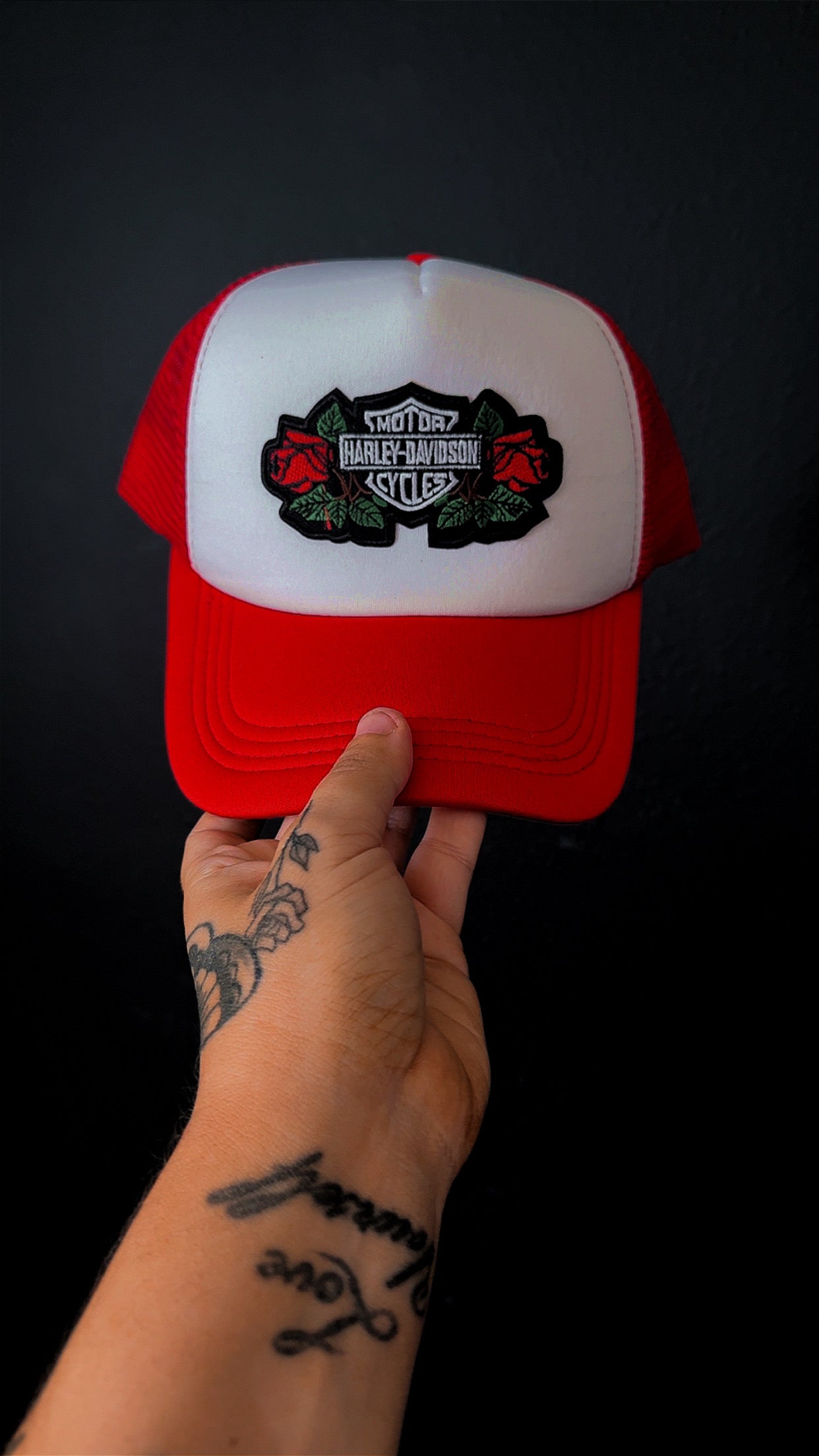 Floral biker trucker